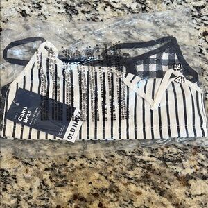 Old Navy Navy and White Patterned Cami Bras